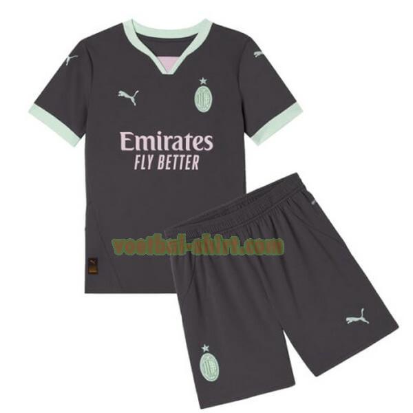 ac milan 3e shirt 2024 2025 zwart kinderen