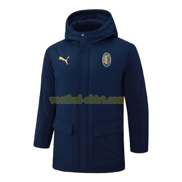 ac milan gold label katoenen jas 2024 2025 blauw mannen