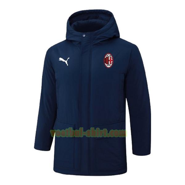 ac milan red label katoenen jas 2024 2025 blauw mannen