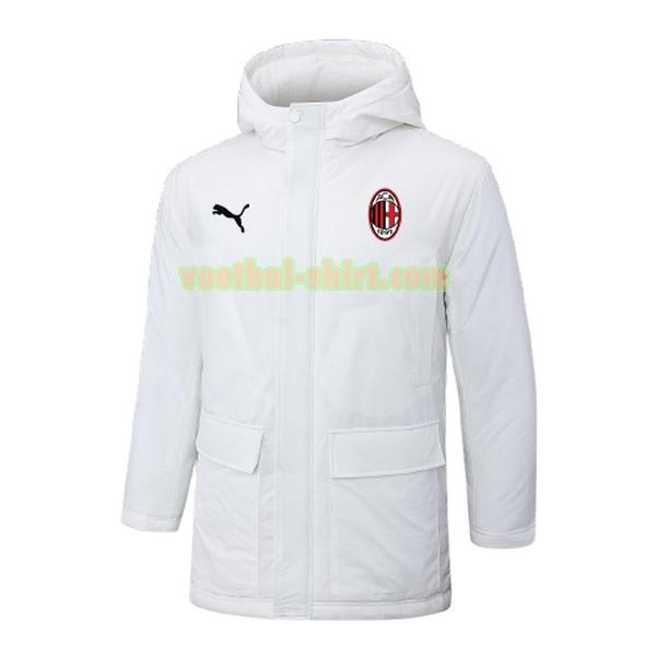 ac milan red label katoenen jas 2024 2025 wit mannen