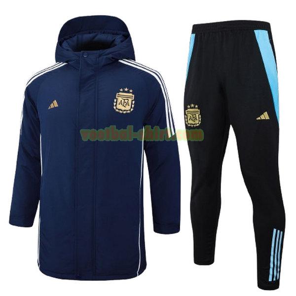 argentinië set cotton padded clothes 2024 2025 blauw mannen