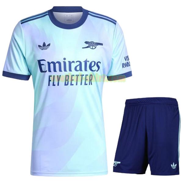 arsenal 3e shirt 2024 2025 blauw groen kinderen