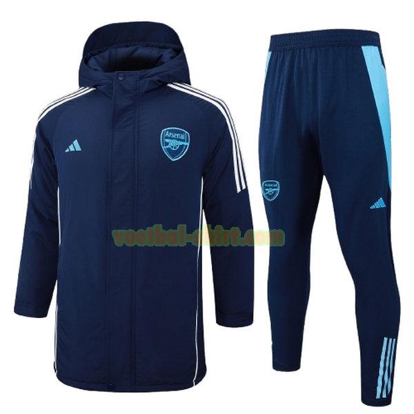 arsenal set cotton padded clothes 2024 2025 blauw mannen