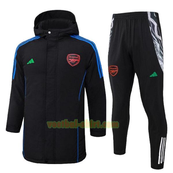 arsenal set cotton padded clothes 2024 2025 zwart mannen