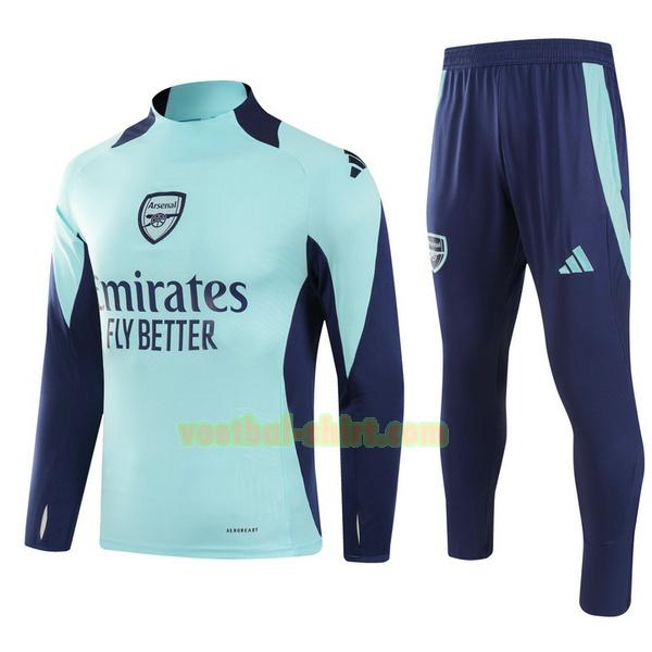 arsenal set half zipper trainingspak 2024 2025 groen kinderen