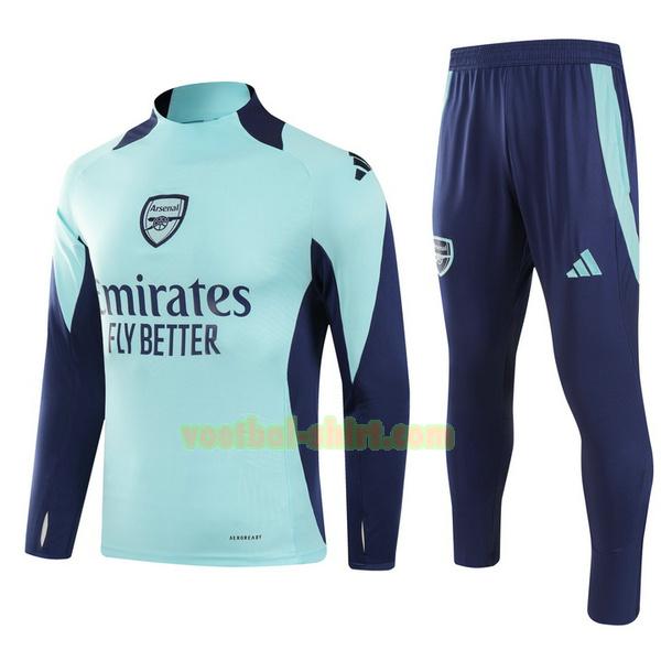 arsenal set half zipper trainingspak 2024 2025 groen mannen