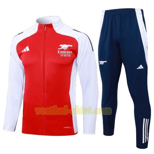 arsenal set long zipper trainingspak 2024 2025 rood kinderen