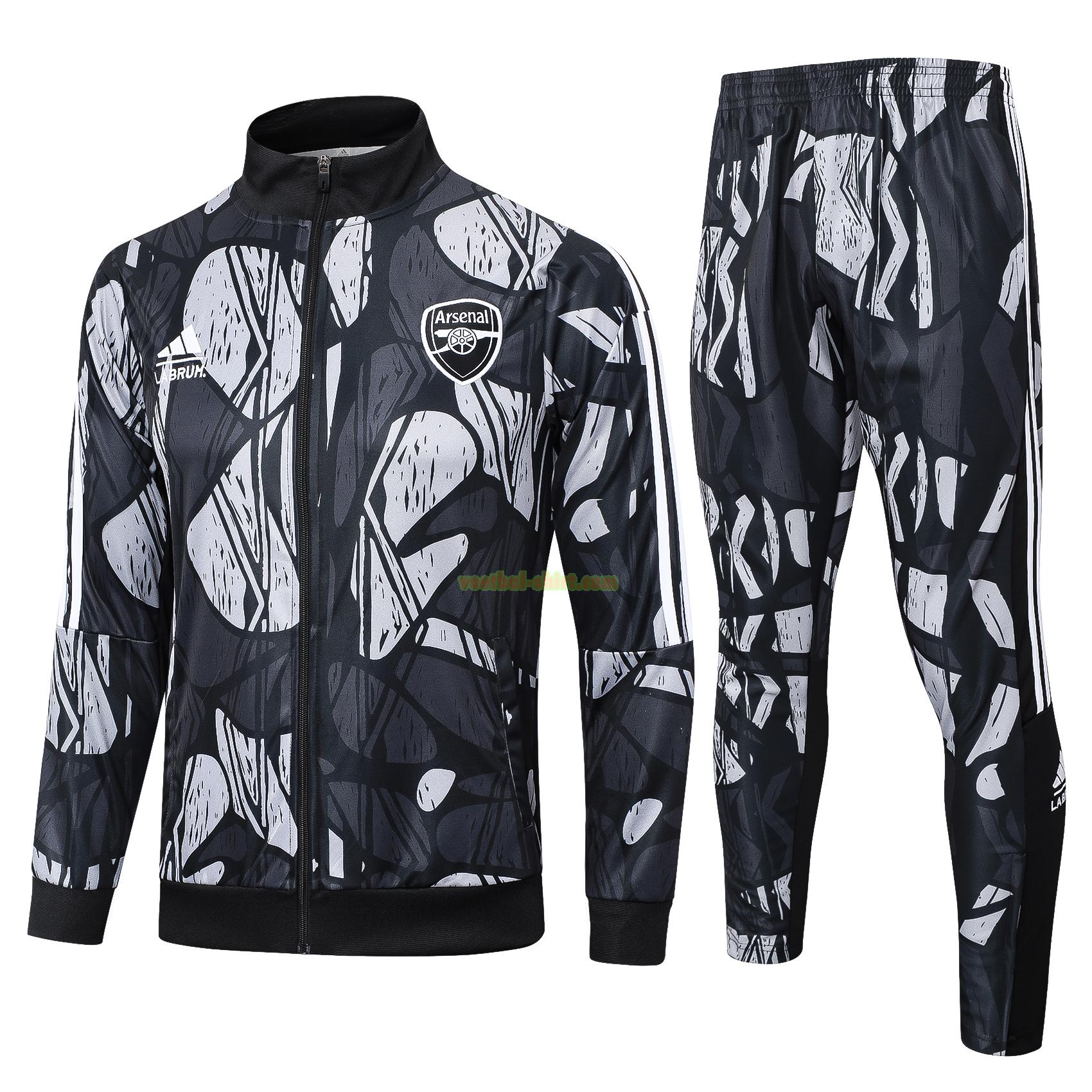 arsenal set long zipper trainingspak 24 25 zwart mannen