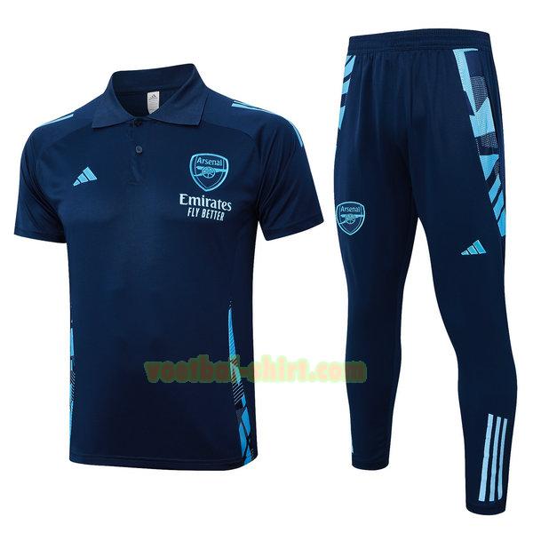 arsenal set polo 2024 2025 blauw mannen