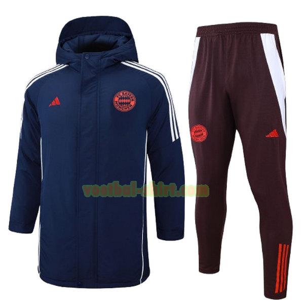 bayern münchen set cotton padded clothes 2024 2025 blauw mannen