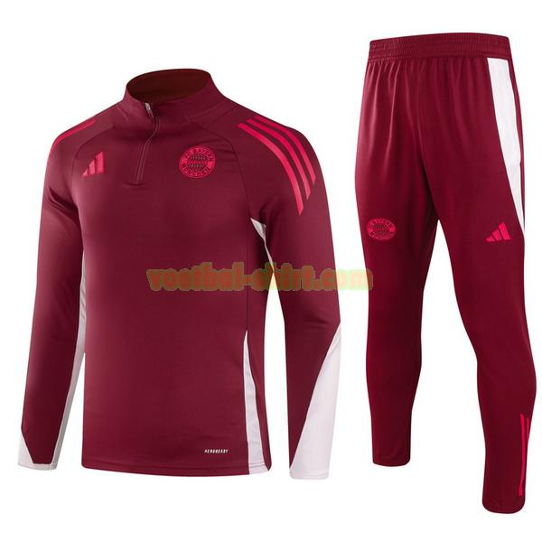 bayern münchen set half zipper trainingspak 2024 2025 rood mannen