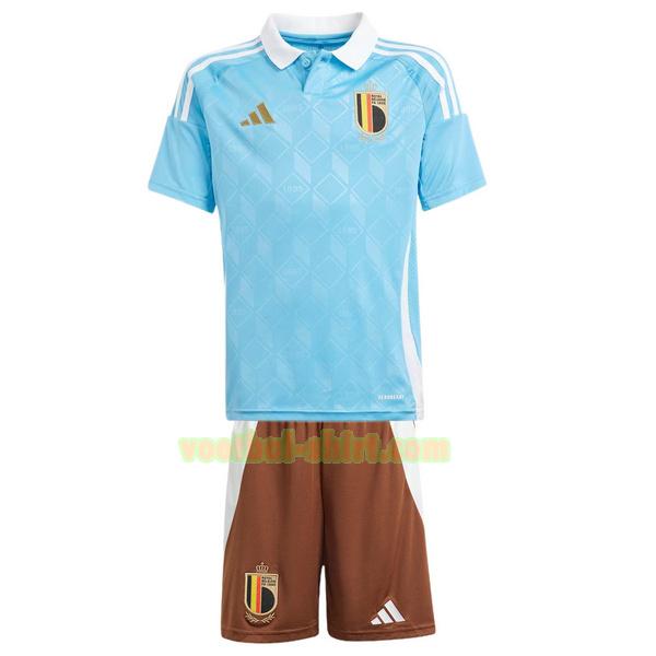 belgië uit shirt 2024 blauw kinderen