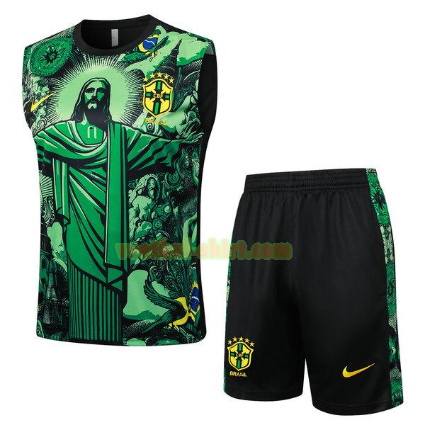 brazilië set vest 2024 groen mannen