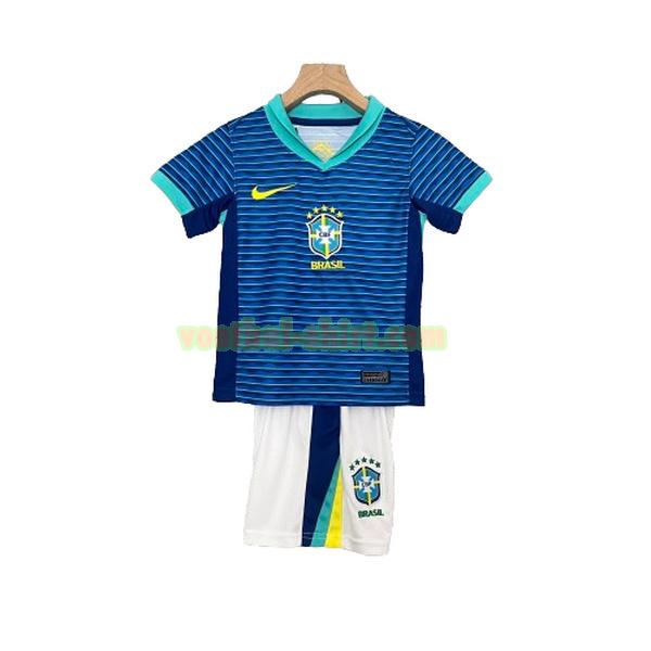 brazilië uit shirt 2024 blauw kinderen