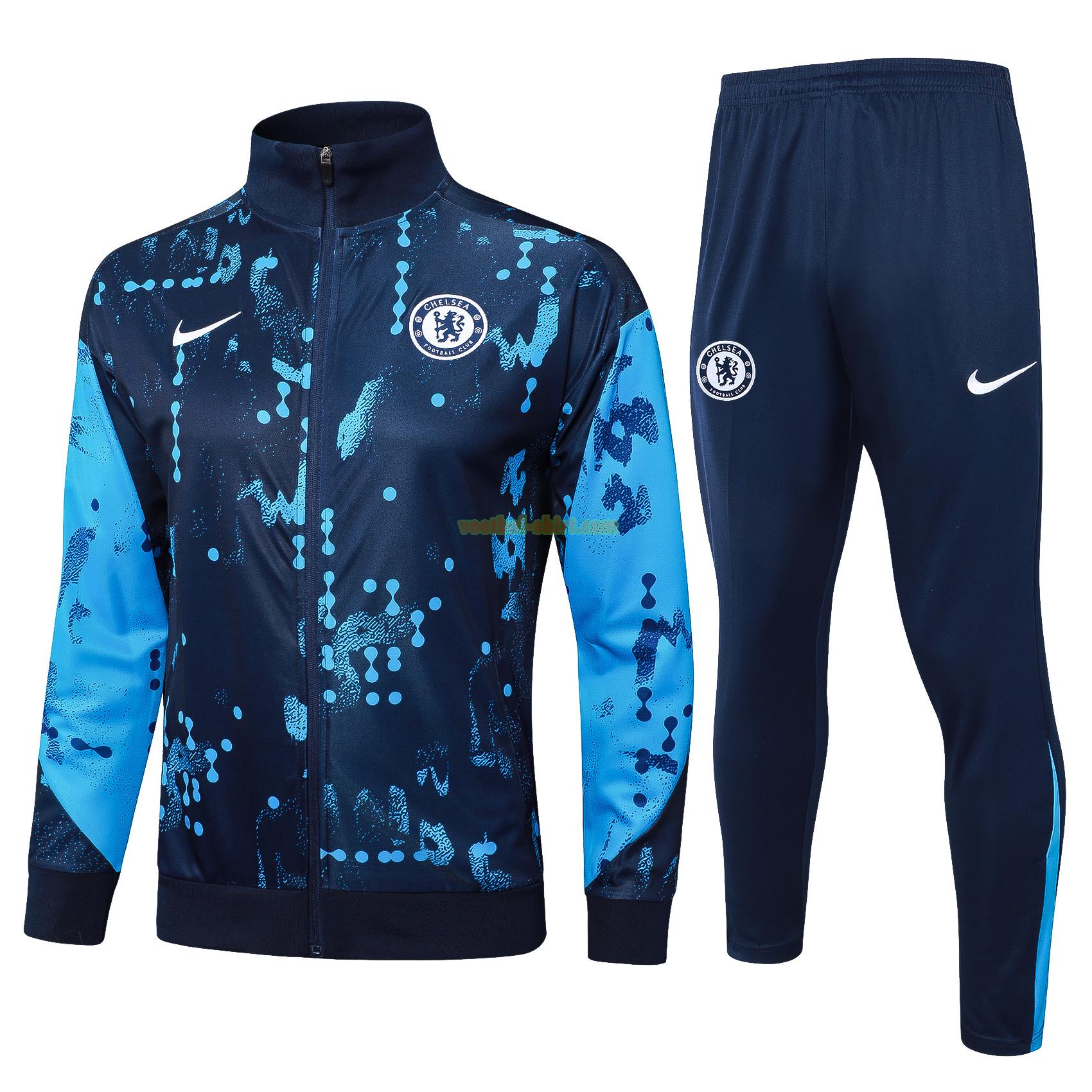 chelsea set long zipper trainingspak 24 25 blauw mannen