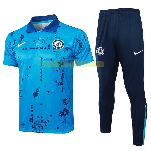 chelsea set polo 2024 2025 blauw mannen