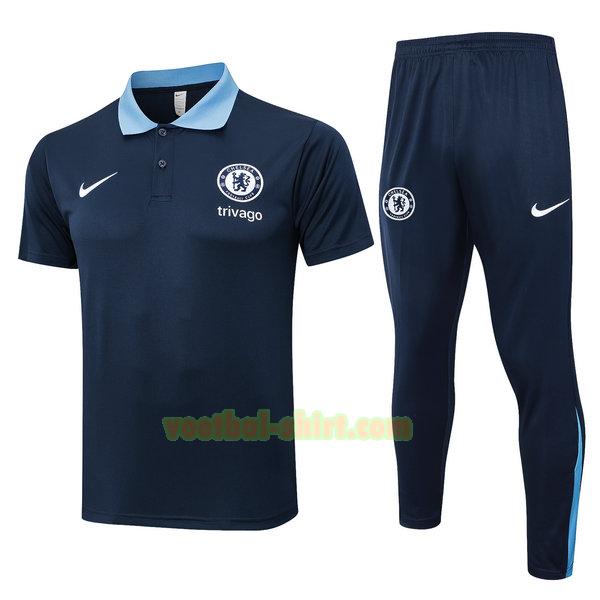 chelsea set polo 24 25 season blauw mannen