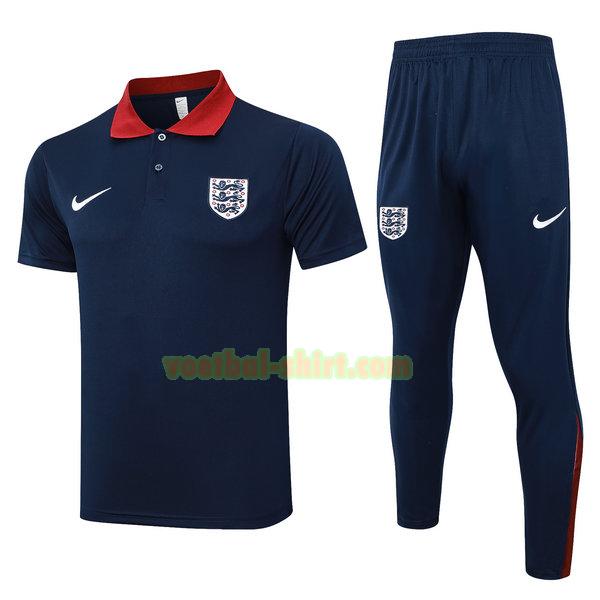 engeland set polo 2024 2025 blauw mannen