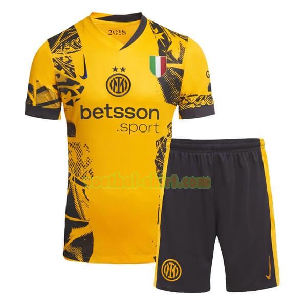 inter milan 3e shirt 2024 2025 geel kinderen