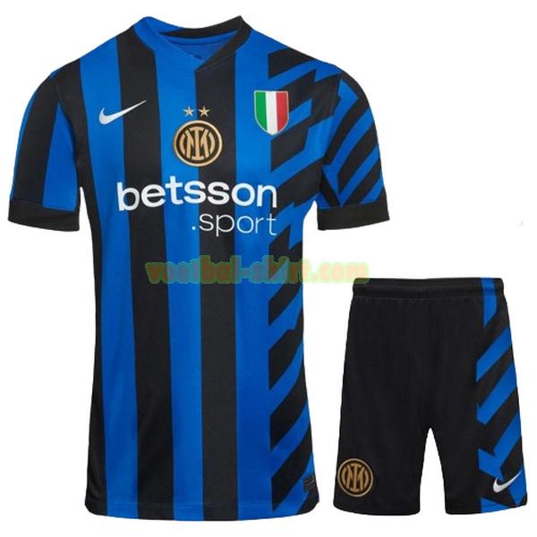 inter milan thuis shirt 2024 2025 blauw zwart kinderen