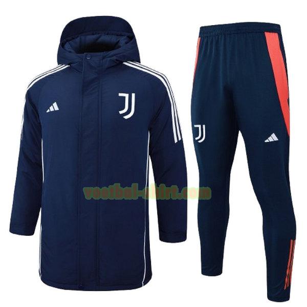 juventus set cotton padded clothes 2024 2025 blauw mannen