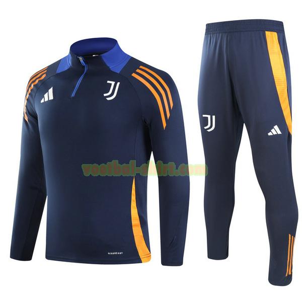 juventus set half zipper trainingspak 2024 2025 blauw mannen