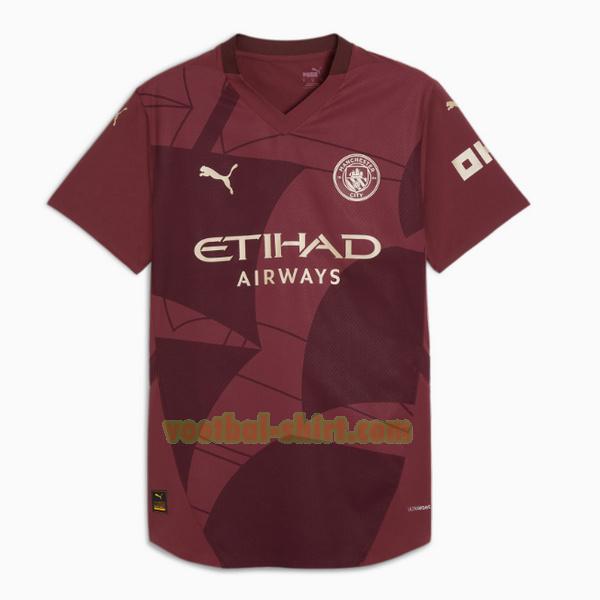 manchester city 3e shirt 2024 2025 rood mannen