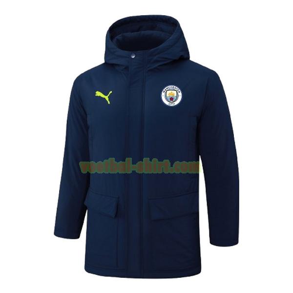 manchester city green logo katoenen jas 2024 2025 blauw mannen