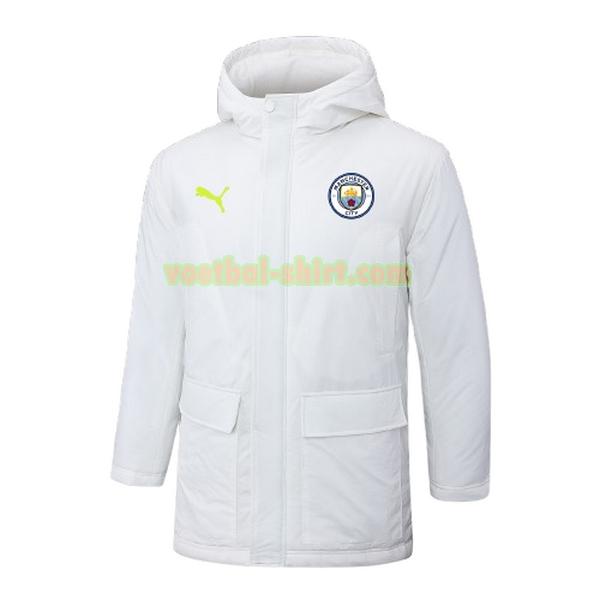 manchester city green logo katoenen jas 2024 2025 wit mannen