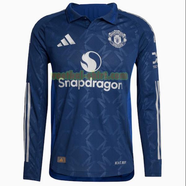 manchester united lange mouwen uit shirt 2024 2025 blauw mannen