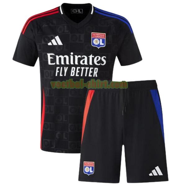 olympique lyon 3e shirt 2024 2025 zwart kinderen