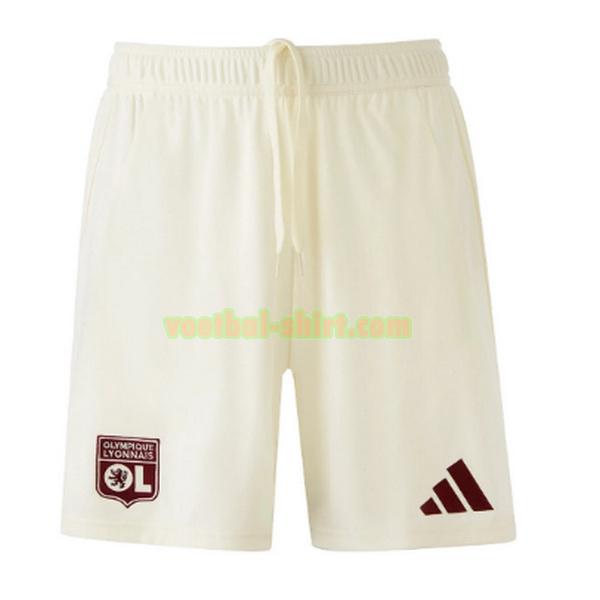 olympique lyon 3e shorts 2024 2025 wit oranje mannen