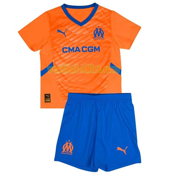 olympique marseille uit shirt 2024 2025 oranje kinderen