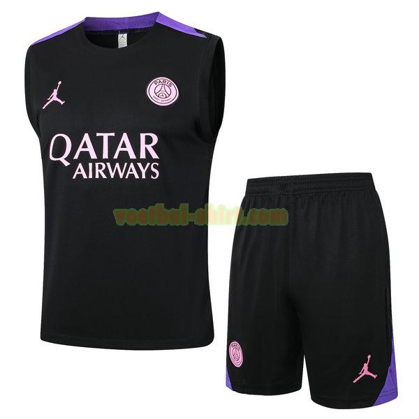 paris saint germain set vest 2024 2025 zwart mannen