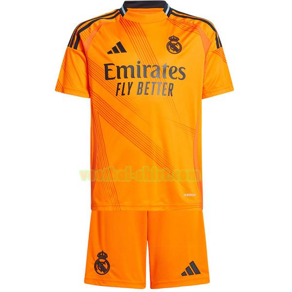 real madrid uit shirt 2024 2025 oranje kinderen